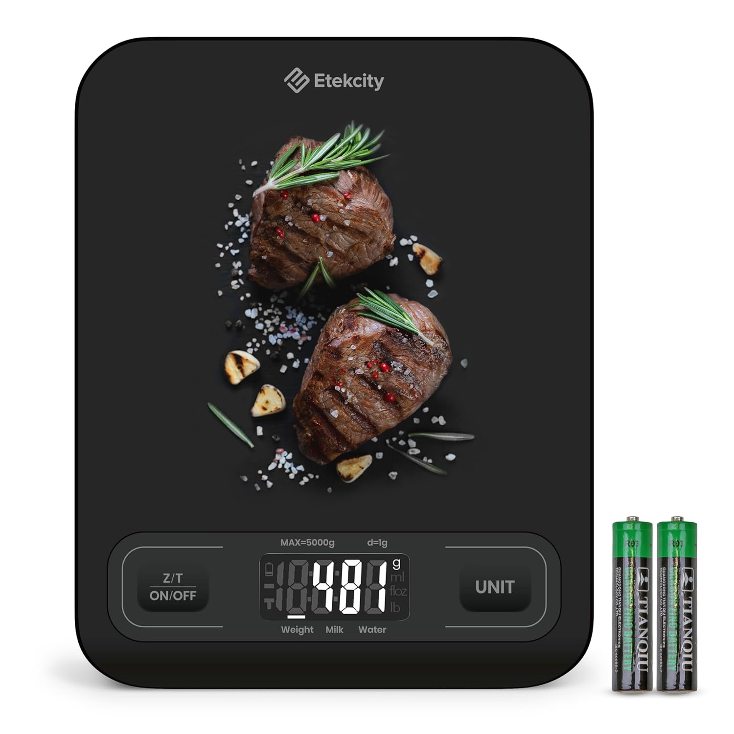 Etekcity Food Kitchen Scale, Digital Grams and Ounces for Weight Loss, Baking, Cooking, Keto and Meal Prep, LCD Display, Medium, 304 Stainless Steel 24hrsmart